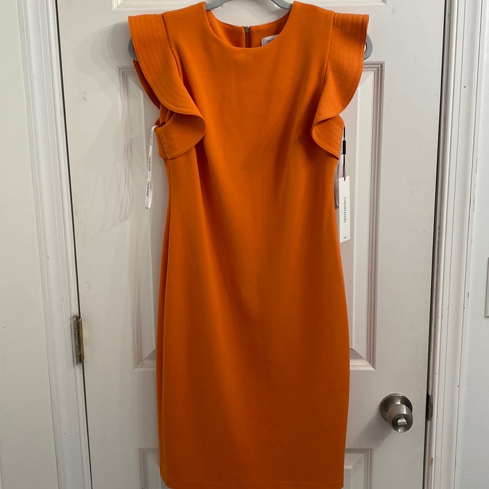 Orange Calvin Klein dress size 4